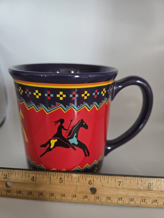 Pendleton Other - Pendleton Mills Celebrate The Horse Red Southwestern Horse Pattern Ceramic Mug